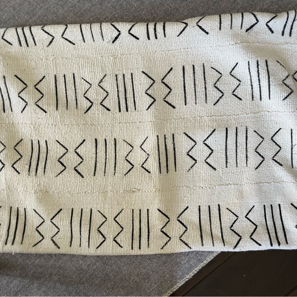 Large mudcloth pillow cover